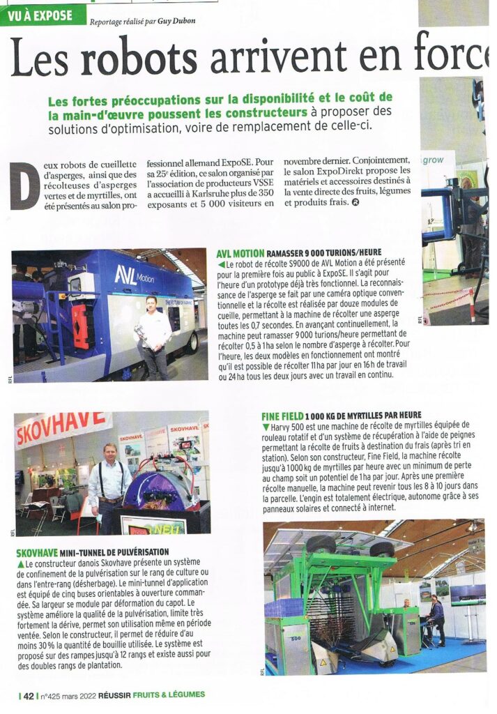 technologie de culture robot asperge