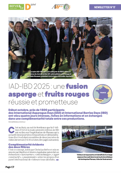 Lettre d&rsquo;information Asparagus & Berries World #17